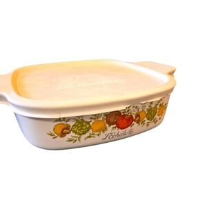 Corningware Vintage 1970 Spice of Life 1 Quart Baking Casserole L-Echalote A-1-B